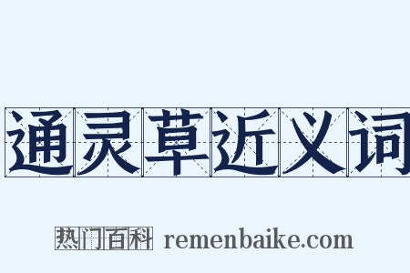 通灵草近义词是什么意思的图片